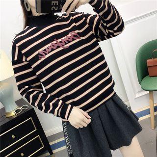 Crewneck Striped Knitted Sweater