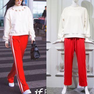Eyelet Heart Pullover / Sweatpants