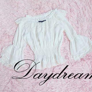 3/4-sleeve Lace-trim Chiffon Blouse