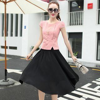 Set: Shirred Top + A-line Skirt