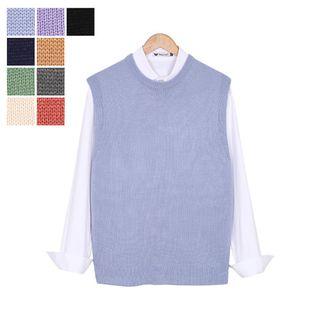 Crewneck Knit Vest In 8 Colors