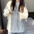 Flower Detail Sweatshirt