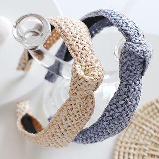Straw Woven Knot Headband
