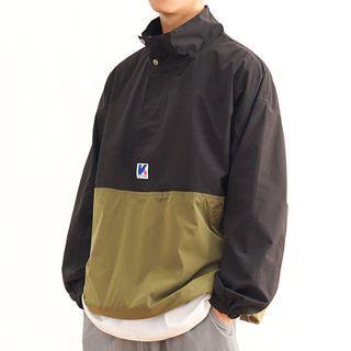 Two-tone Overhead Half-button Jacket