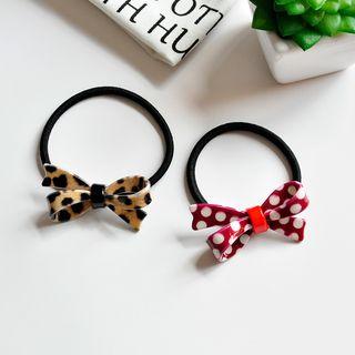 Leopard Bow Hair Tie
