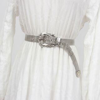Alloy Mesh Belt Silver - One Size