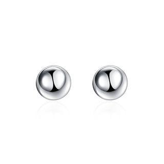 Simple Ball Stud Earrings Silver - One Size