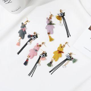 Non Matching Tasseled Drop Earring