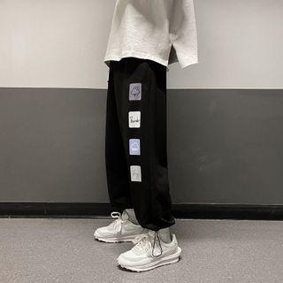 Graphic Print Knit Sweatpants