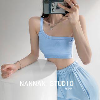 Asymmetric One-shoulder Crop Tank Top