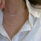 Set Of 2: Alloy Necklace (various Designs) Set Of 2 - 54770 - Silver - One Size