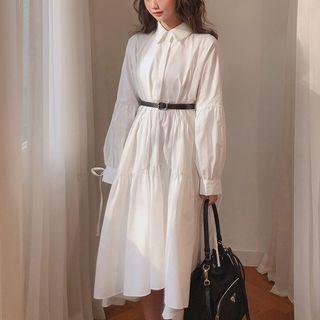 Irregular Midi A-line Shirtdress