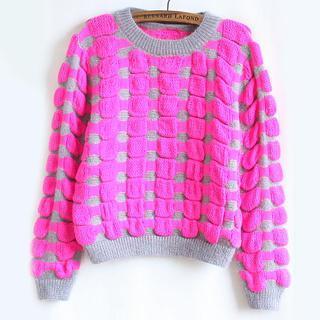Contrast Knit Top