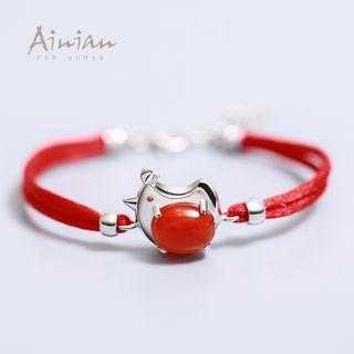 S925 Sliver Gemstone Bracelet