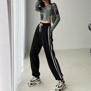 Striped Loose-fit Sweatpants
