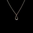 Droplet Pendant Sterling Silver Necklace Gold - One Size