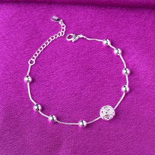 925 Sterling Silver Bead Bracelet / Anklet