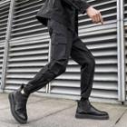 Plain Cropped Cargo Jogger Pants