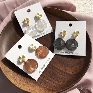 Acrylic Disc Drop Earring