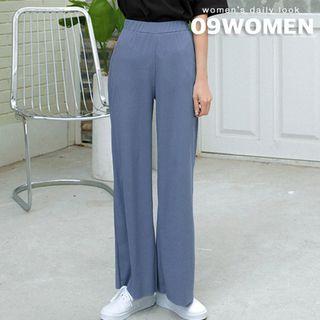 Plus Size Band-waist Wide Pants