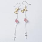 Leaf Bead Dangle Earring 1 Pair - S925 Sterling Silver Earring - One Size
