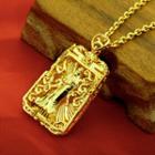 Gold Plated Guan Yu Pendant Necklace