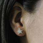 Rhinestone Snowflake Stud Earring