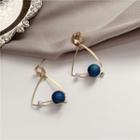 Bead Triangle Earring 1 Pair - Ear Studs - One Size