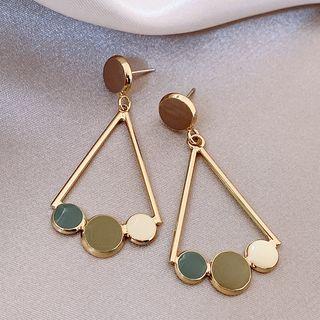 Geometric Triangular Drop Earring 1 Pair - As Shown In Figure - One Size