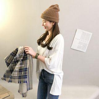 Scoop-neck Oversized T-shirt