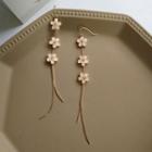 Rhinestone Resin Flower Fringed Earring