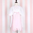 Embroidered Long-sleeve Wrap Dress / Shawl