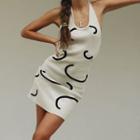 Halter Print Knit Dress