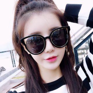 Round Sunglasses K3-1554 - Black - One Size