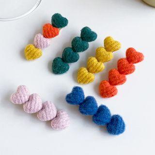 Heart Knit Hair Clip