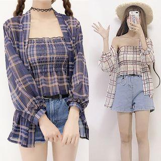 Set: Strapless Top + Light Jacket