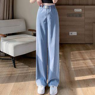 High Wasit Wide Leg Jeans (various Designs)
