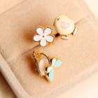 Butterfly Flower Chicken Earrings / Ear Cuffs