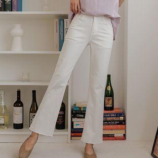 Band-waist Boot-cut Flared Pants