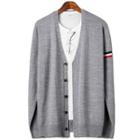 Stripe-trim V-neck Cardigan