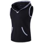 Piped Sleeveless Hoodie