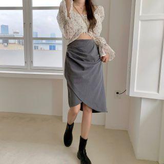 Ruched A-line Midi Skirt / Mini A-line Skirt