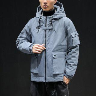 Padded Hooded Cargo Zip-up Jacket