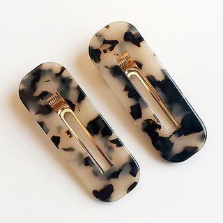 Set Of 2: Leopard Pattern Hair Clip