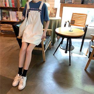 Denim Jumper Dress Almond - One Size