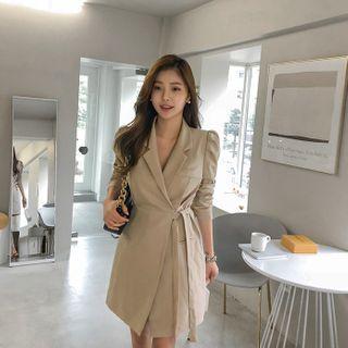 Self-tie Wrap Blazer Dress