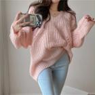 Loose-fit Open-knit Sweater