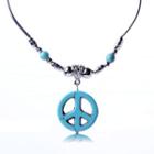 Jeweled Peace Sign Necklace