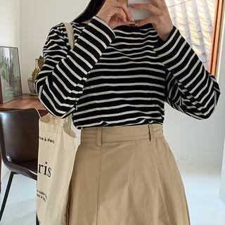 Plus Size Boatneck Stripe T-shirt