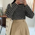 Plus Size Boatneck Stripe T-shirt